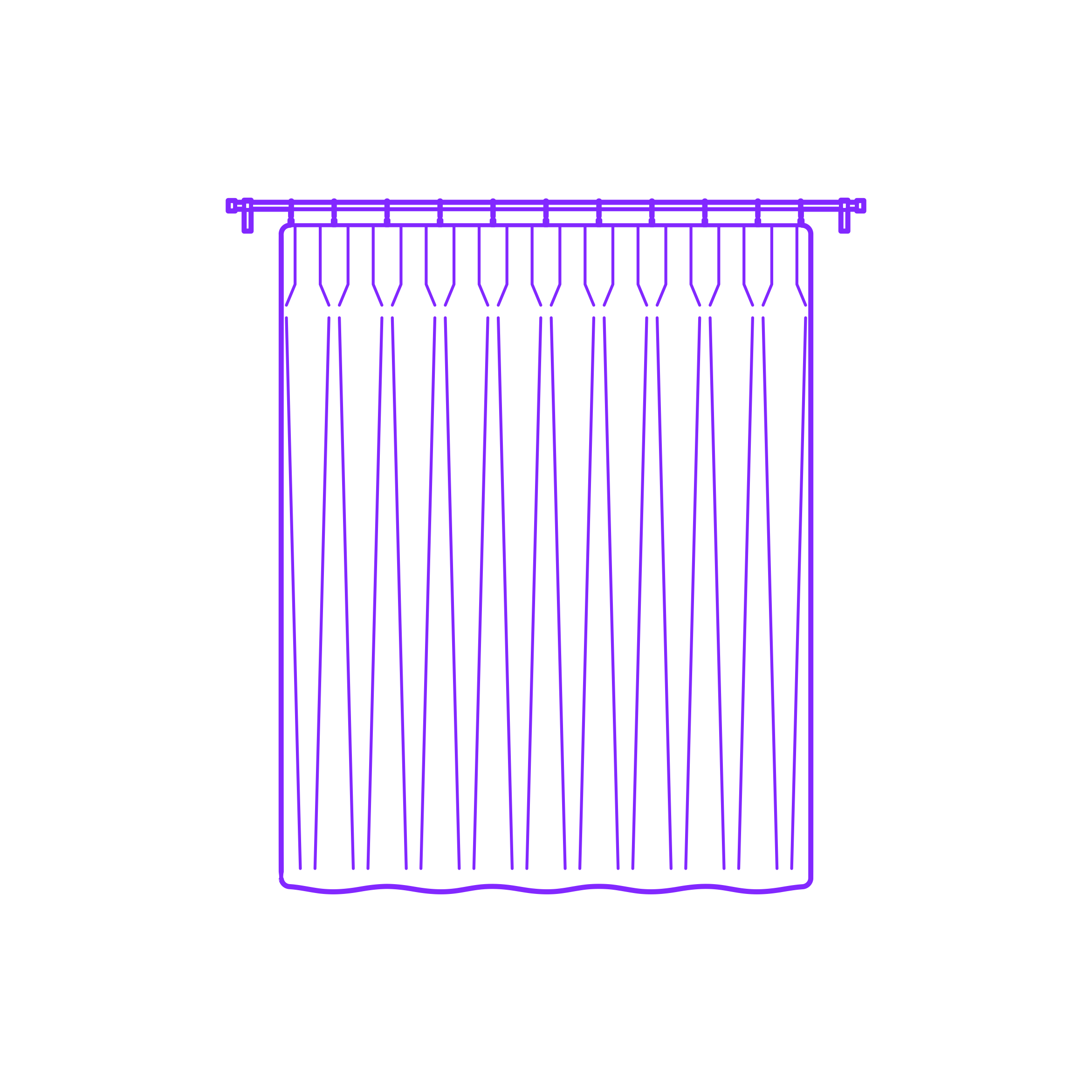 Buildings Window Curtains Ring Top Goblet Outline Icon Svg Set Free Vectors